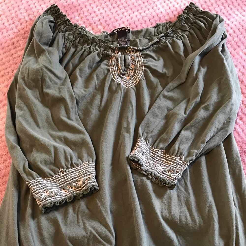 Lucky Brand TShirt Peasant Top
